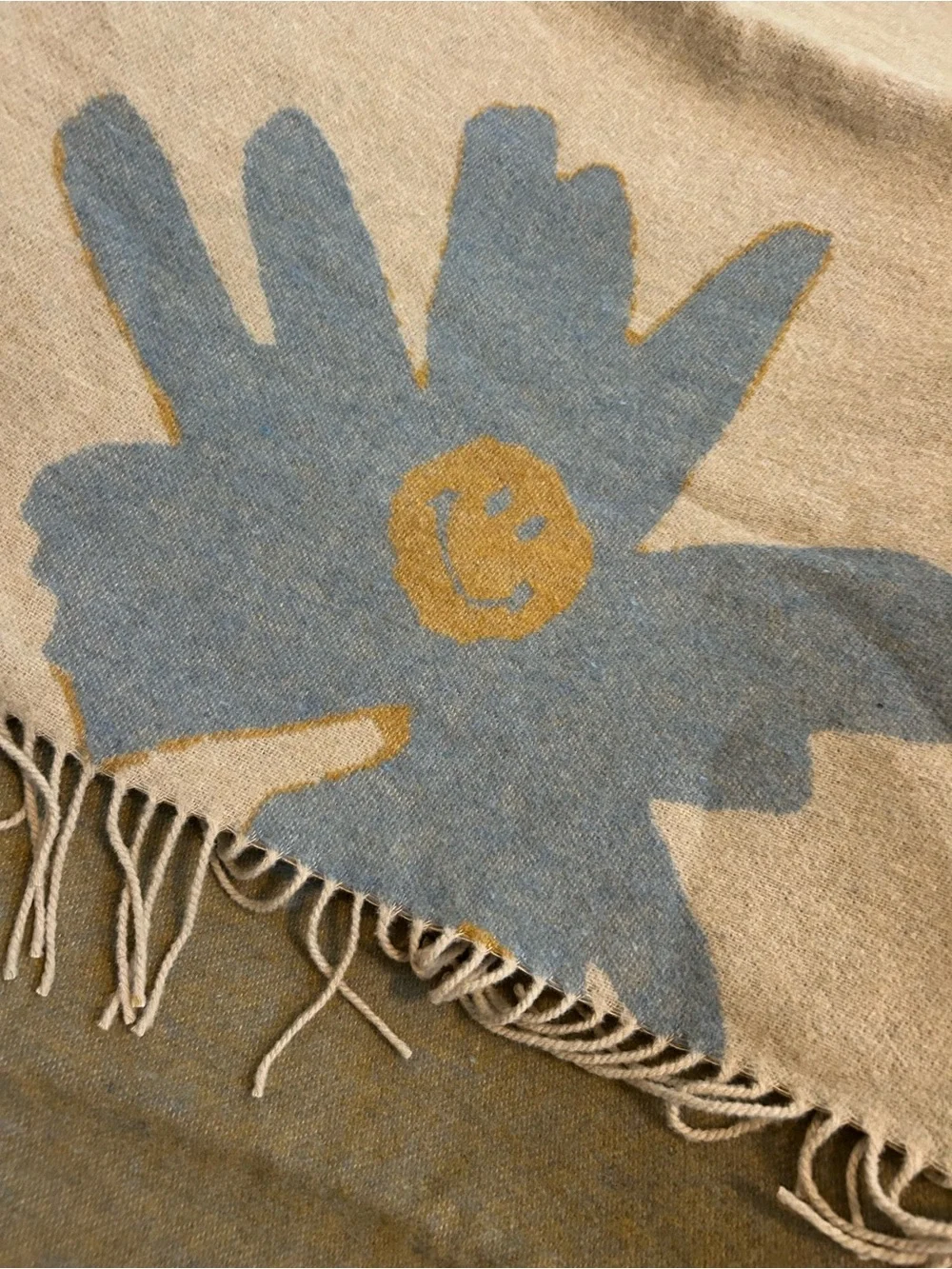 Sack Cloth & Ashes Floral Reversible Smiley Blanket